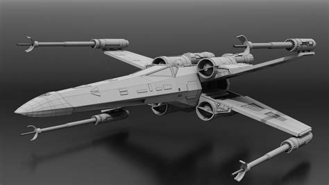 Star Wars T B X Wing Starfighter D Model Rigged Cgtrader