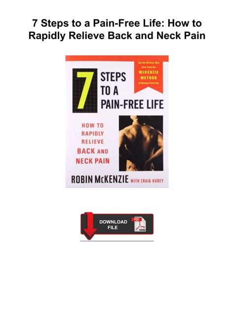 PDF 7 Steps To A Pain Free Life How To Rapidly Relieve Back And