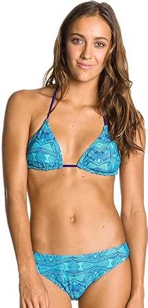 Roxy Damen Bikini Tiki Tri Rev S Lowrider Tie Side Deep Blue Xs