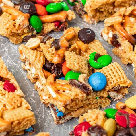 Peanut Butter Trail Mix Bars Recipe Dinner Then Dessert