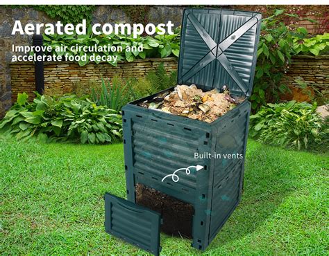 290l Compost Bin Food Waste Recycling Composter Kitchen Garden