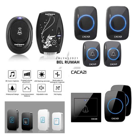 Jual Bel Pintu Wireless Doorbell Rumah Waterproof Jarak Jauh Shopee