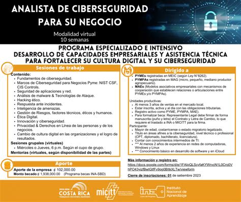 Ina Y Micitt Lanzan Convocatoria De Becas En Ciberseguridad Para