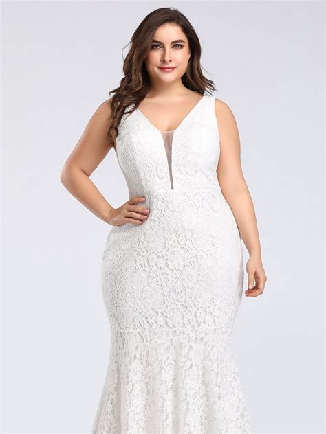 Curve Lace Stretch Wedding Dress EP08838 – Etcetera Bridal