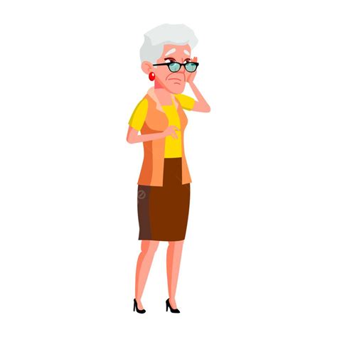 Old Woman Poses Vector Invitation Text Vector Png And Vector With