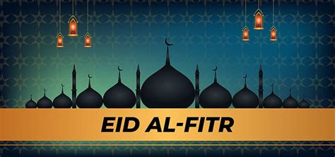 Eid Ul Fitr Vector Design Images, Golden Eid Ul Fitr, Muslim, Mosque ...