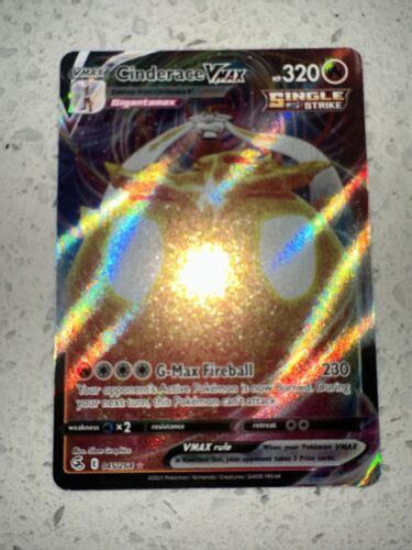 Pokemon Cinderace Vmax Swsh Fusion Strike Ultra Rare Ebay