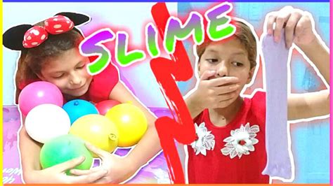 Hago Slime Explotando Globos Challenge I Aventuras De Shaira Youtube