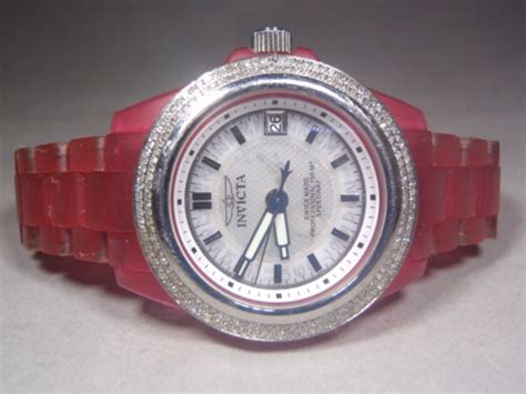 INVICTA Anatomic Diamond Lady Barbie Hot Pink Translucent Watch 3103