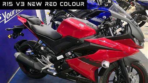 Yamaha R15 V3 New Red Colour 2021 Real Life View Youtube