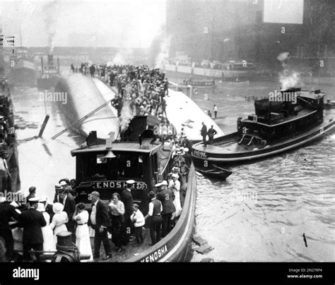 File In This July 24 1915 File Photo Passengers Are Rescued As They