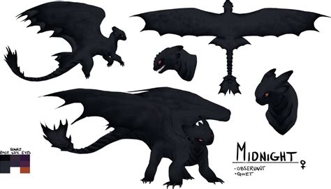 Httyd Oc Midnight Ref Sheet By Sihiro On Deviantart