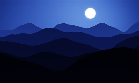 blue sky, moon, mountains 4k wallpaper - Coolwallpapers.me!