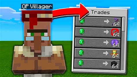 Minecraft But Villagers Trade Op Items Youtube