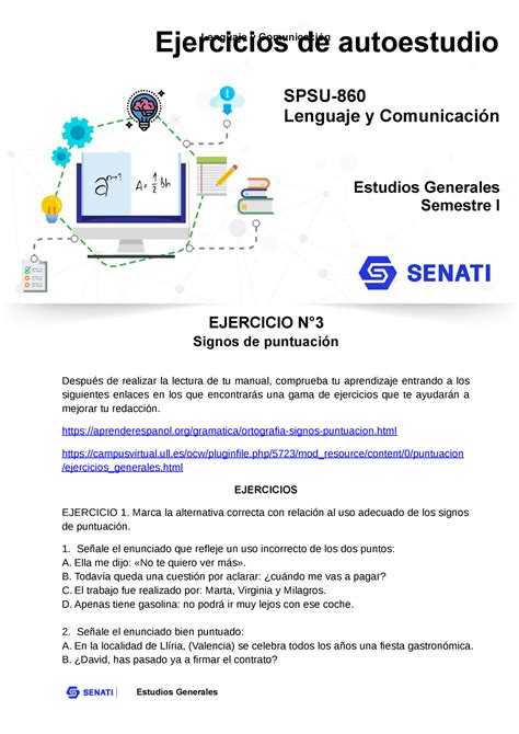 Spsu Ejercicio U Estudios Generales Spsu Lenguaje Y