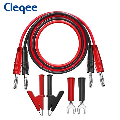 Cleqee P B Kit De Cables De Prueba De Enchufe Banana Dual De Mm