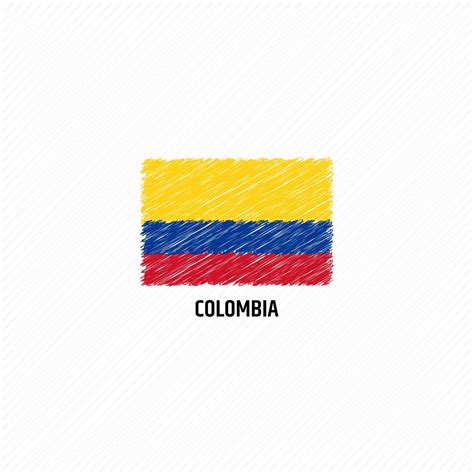 Ilustración De Vector Plano De Plantilla De Bandera De Colombia