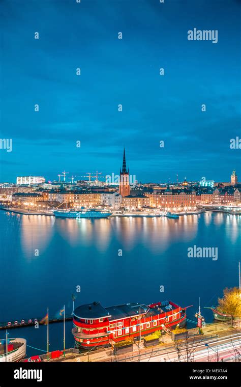 Panoramic View Of Famous Stockholm City Center With Historic