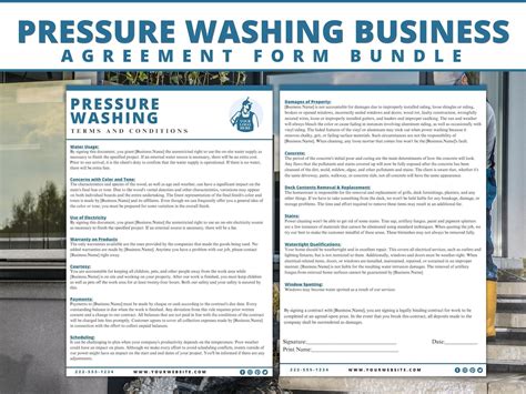 Pressure Washing Agreement Templates Pressure Washing Pressure Cleaning