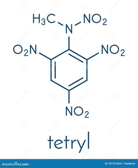 Tetryl Explosive Molecule. Skeletal Formula. Stock Vector ...