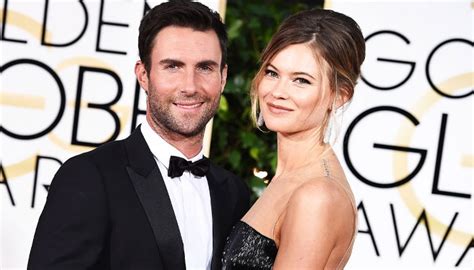 Behati Prinsloo Adam Levine Pose Together During Night Out Since