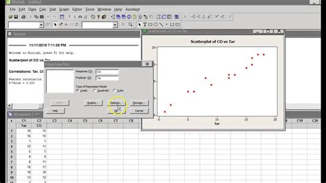 Getting The Regression Equation In Minitab Youtube