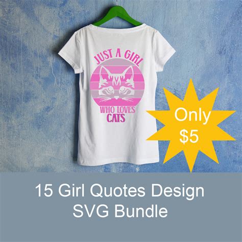 15 Girl Quotes Design SVG Bundle - MasterBundles