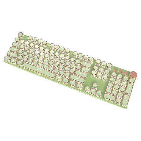 Tishled Typewriter Style Mechanical Gaming Keyboard White Led Backlit