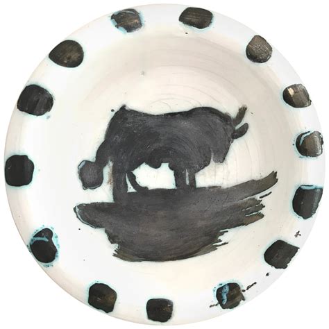 Pablo Picasso Ceramic Bowl Bull Circa 1952 France At 1stdibs