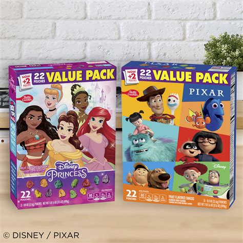 Disney Pixar Fruit Flavored Snacks Treat Pouches Value Pack 22 Ct