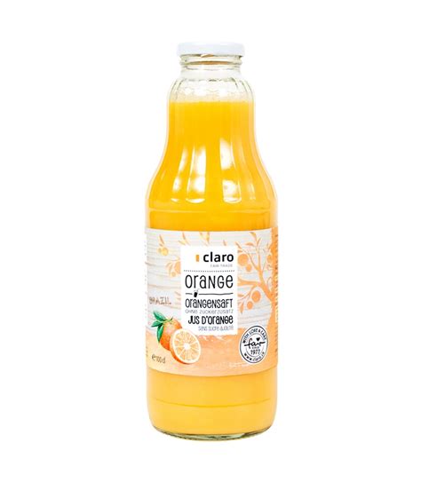 Jus d orange sans sucre ajouté Claro 1l