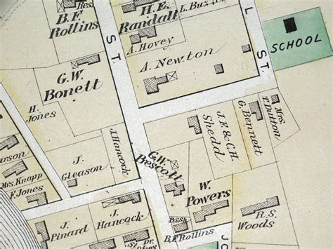 Antique Map Stjohnsbury Vermont Usa Original 1875 Map Lindisfarne