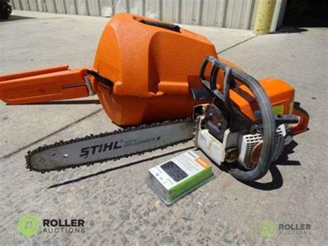 Stihl Ms250 Gas Chainsaw With Case And Extra Chain Roller Auctions