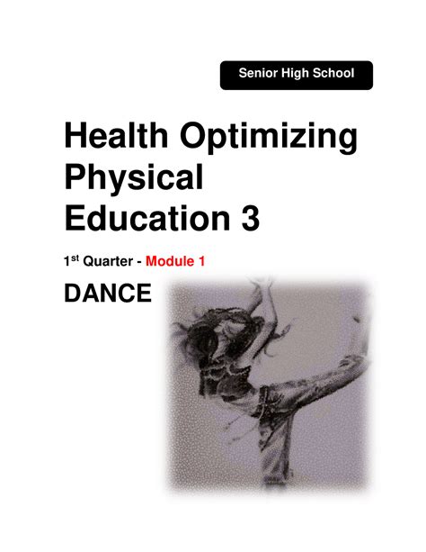 Module 1 May Health Optimizing Physical Education 3 1 St Quarter