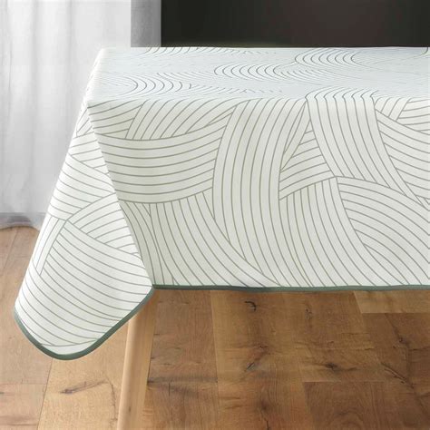 Nappe carrée anti tache 150 x 150 cm Linea Blanche Linge de table