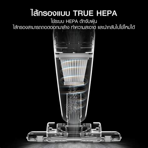 เครื่องดูดฝุ่นแบบด้าม DEERMA DX118C สีฟ้า