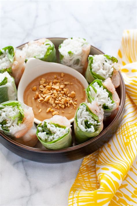 Vietnamese Spring Rolls With Peanut Sauce The Little Kitchen