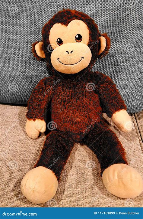 Brown Monkey Teddy Bear Stock Image Image Of Happy 117161899