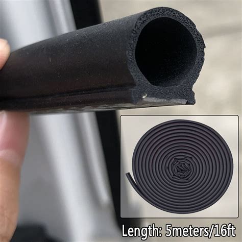 Universal D Shape Car Door Rubber Weather Seal Hollow Strip