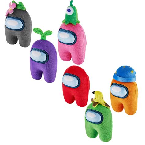 Set of 6 Among Us 5 inch Plush Toys - Walmart.com