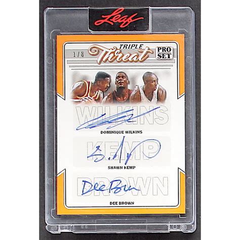 Dominique Wilkins Shawn Kemp Dee Brown Leaf Pro Set Triple Threat