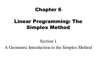 Ppt Linear Programming The Simplex Method Powerpoint Presentation