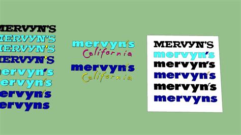 Mervyn's Logo Signs 3d model