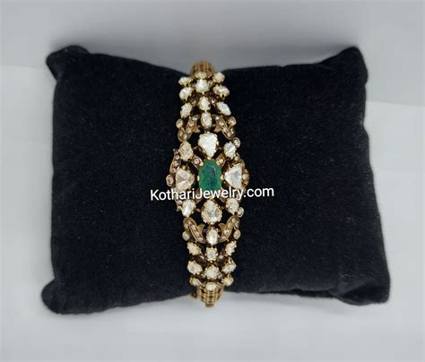 Gold Bangles Bracelets Kada South Indian Victorian Uncut Diamond