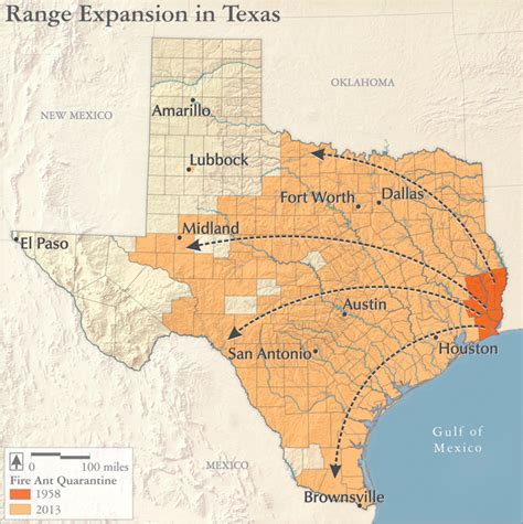 Maps_RedImportedFireAnts – The Texas Landscape Project