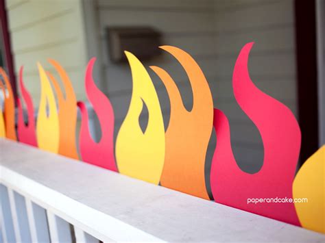 Printable Flames And Flame Templates Paper And Cake Personalized