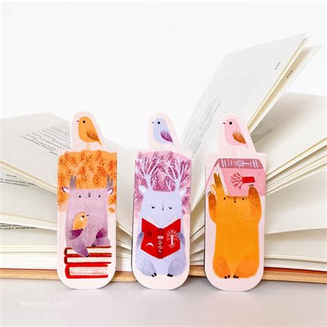 Cute Forest Animals Bookmarks On Etsy - Super Cute Kawaii!!