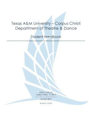 Fillable Online Cla Tamucc Student Handbook Fax Email Print Pdffiller