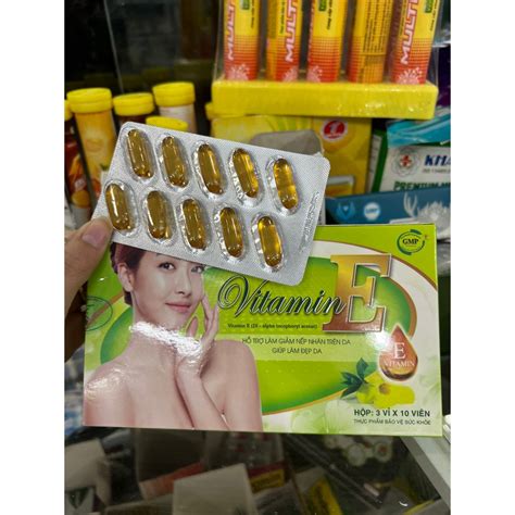 ChÍnh HÃng Vitamin E Xanh Làm Đẹp Da Ngừa Lão Hóa ChÍnh HÃng