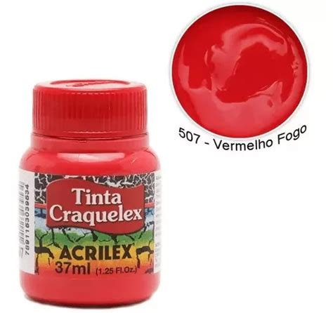 Tinta Para Craquelado Craquelex Acrilex 37ml Cor Vermelho Fogo